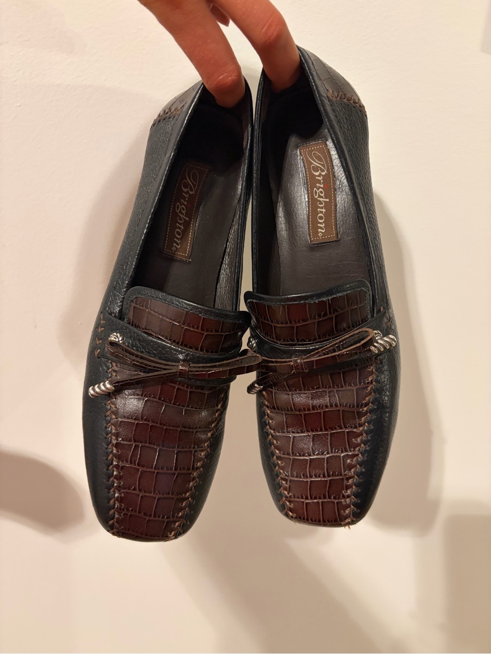 Brighton Brown & Black Leather Loafers